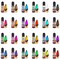 Epoxy Resin Pigment - 24 Colors Liquid Translucent Epoxy Resin Colorant, Highly Concentrated Dye for DIY Jewelry Making, Paint, Craft - 6ml Each, with 6 Colors Resin Glitter